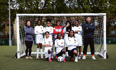 The ReachOut under 15's team with coaches Sohko and Peter Blackwell. Photograph: Eleonore de Bonneval