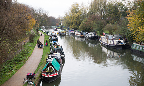The stretch of river where Hackney Boating Families want to set up a moorings. Photograph: Eleonore de Bonneval