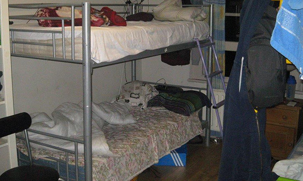 Bunkbeds crammed into bedrooms.