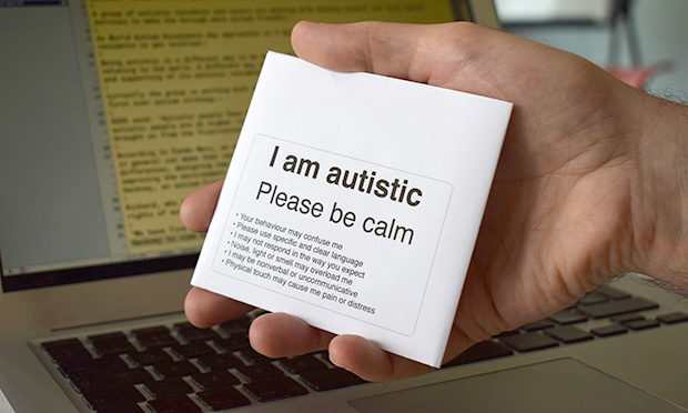 Voluntary autism card prototype
