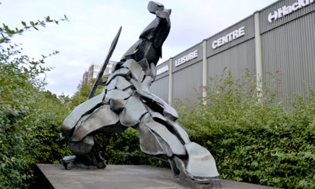 A sculpture outside the Britannia Leisure Centre