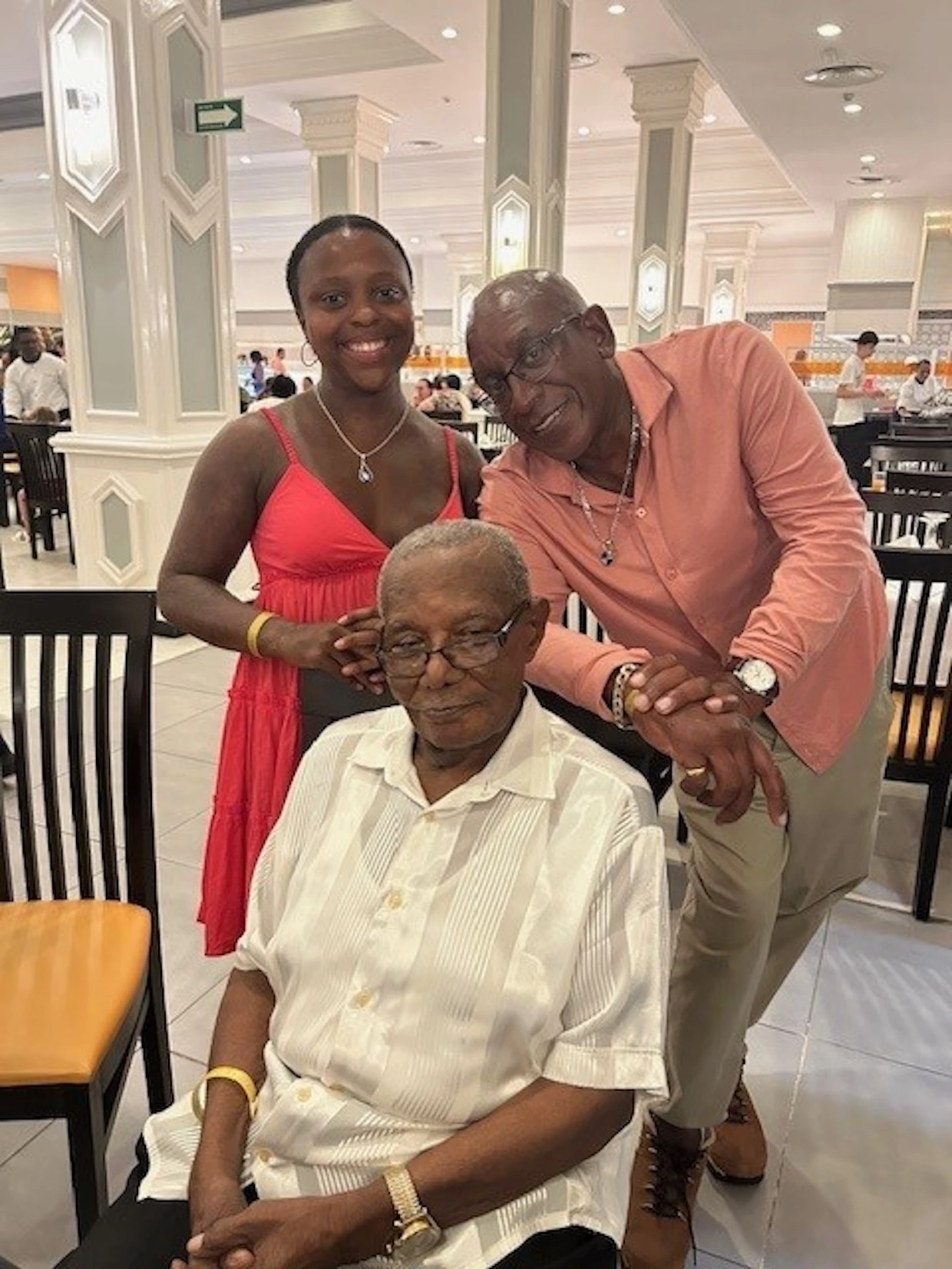 Dannie Rhoden (Right) with his dad and niece