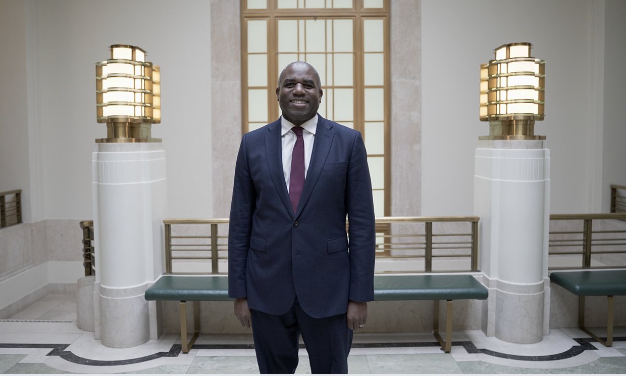 Photograph of David Lammy at Hackney Town Hall