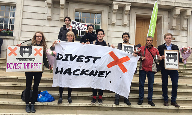 Divest Hackney protest