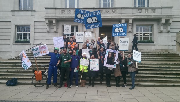 Doctors at Hackney Town Hall. Photograph: Hackney Citizen