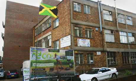 Eco Car Parts Dalston Lane Jamaica 007 Jamaican flag at Eco Car Parts, Dalston Lane