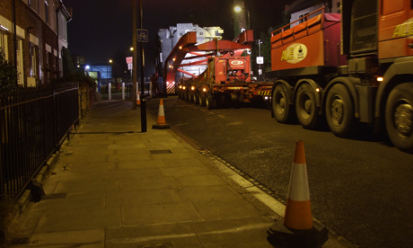 Electricity vehicle stretching the length of Hillstowe Street 001 Electricity vehicle stretching the length of Hillstowe Street Photo: Kriss Lee