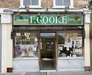 Eel meat again: F. Cooke pie and eel shop. Photograph: Eleonore de Bonneval