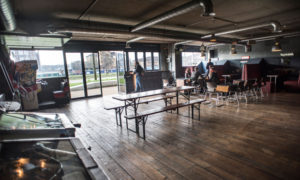 The view of the canal from inside Four Quarters East. Photograph: Four Quarters.