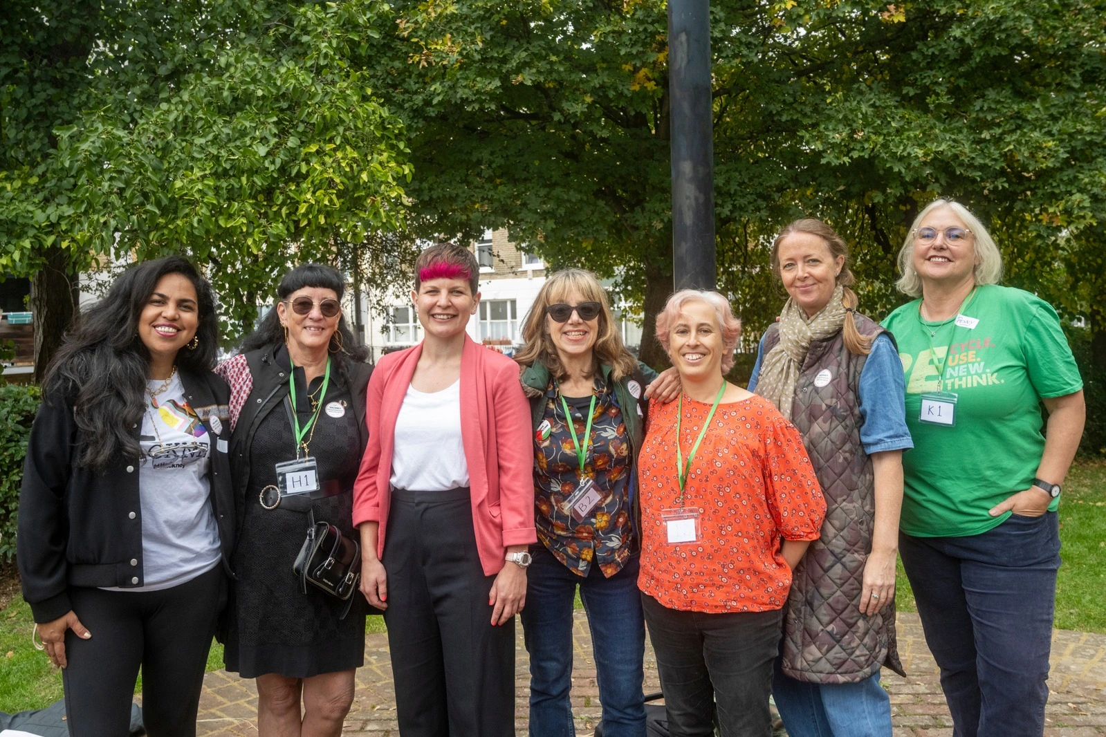 Candidates from Hackney Independent Socialist Collective pictured with Zoë Garbett of the Hackney Greens