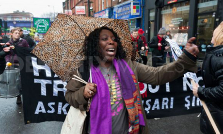Protestors took to the streets on Saturday over the government's spending cuts. Photo: Hackney Alliance