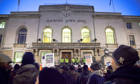 Hackney Council budget protest