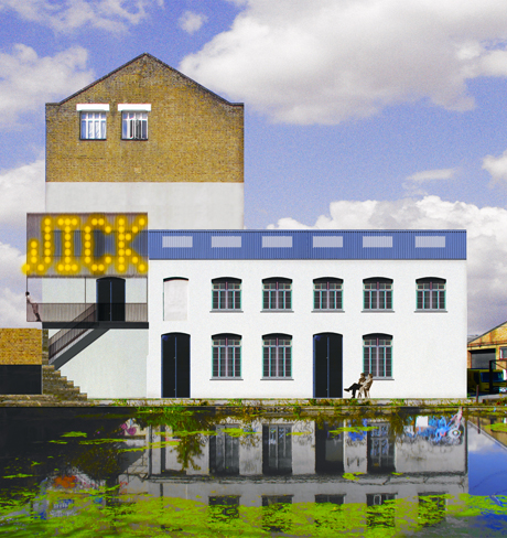 Artist's impression of Hackney Wick arts centre (east facade). Image: David Kohn