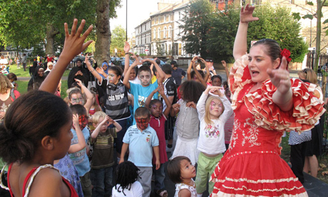 The renowned Isabel Baquero teaching Flamenco Dance at last year's SNUG Annual Funday, 27 September 2009.Photo: Andrew Aitchison