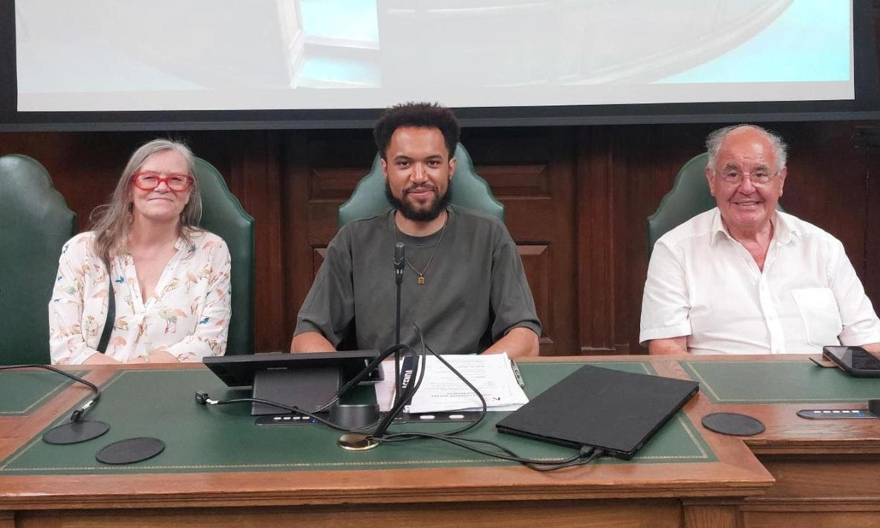 Photograph of Jacob Cable, Madeline Church and Peter Zinkin