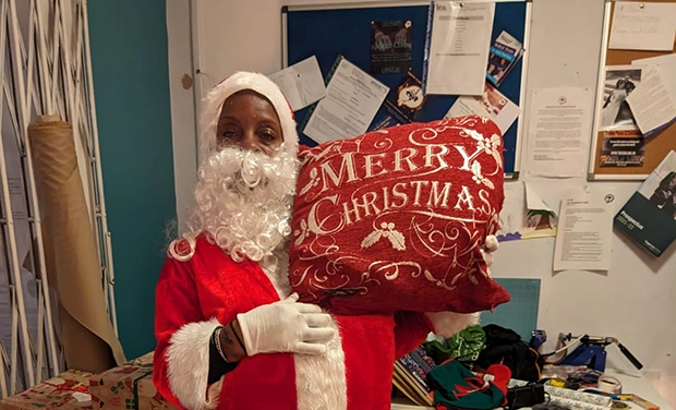 Janette Collins as Father Christmas