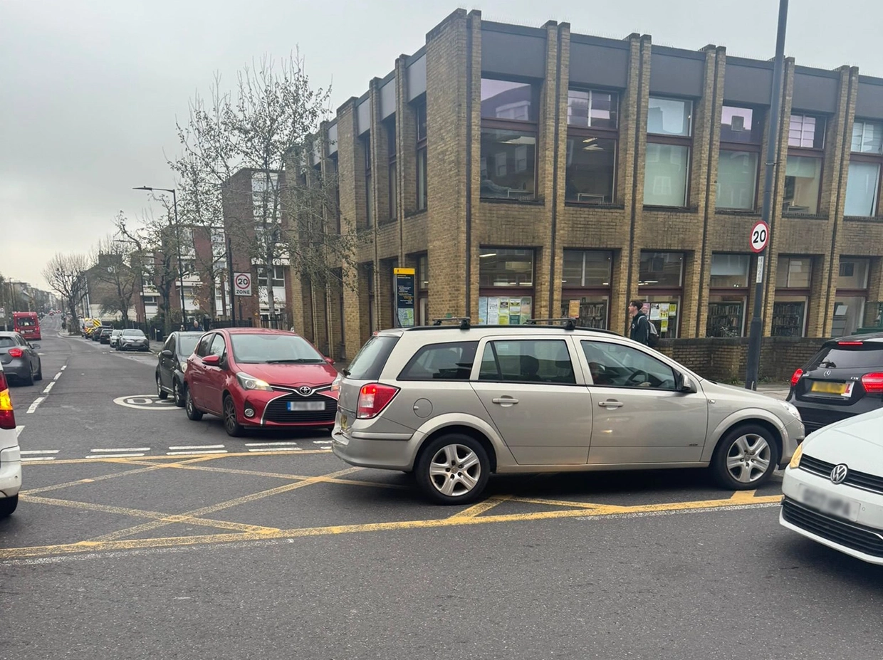 Cars on a Hackney road