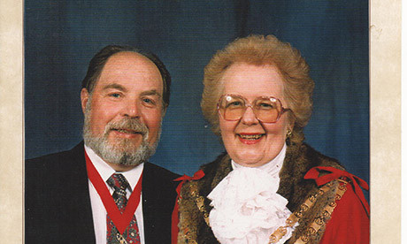 Linda Hibberd and her husband Barrie. Photograph: Hackney Council