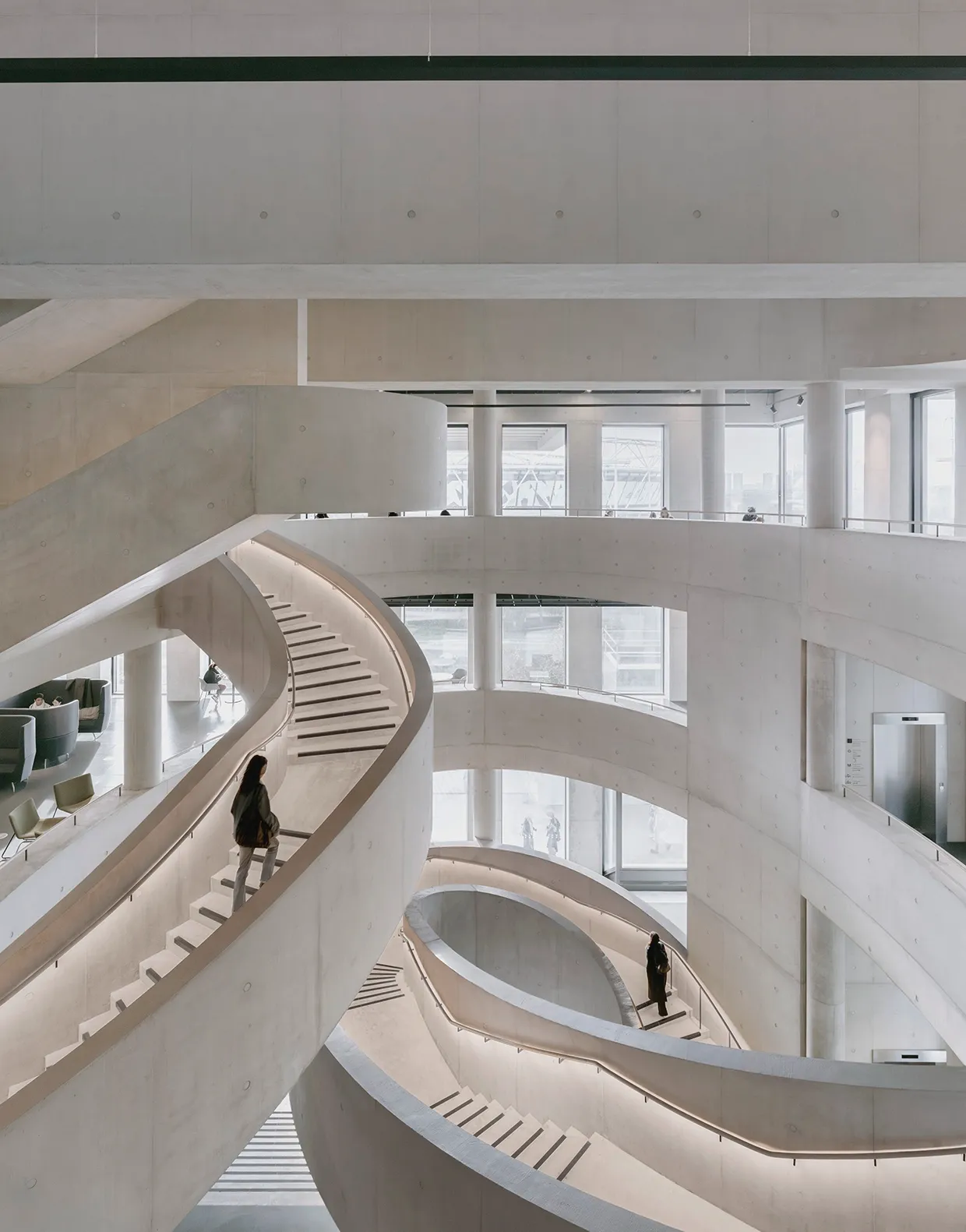 The stairs at the London College of Fashion
