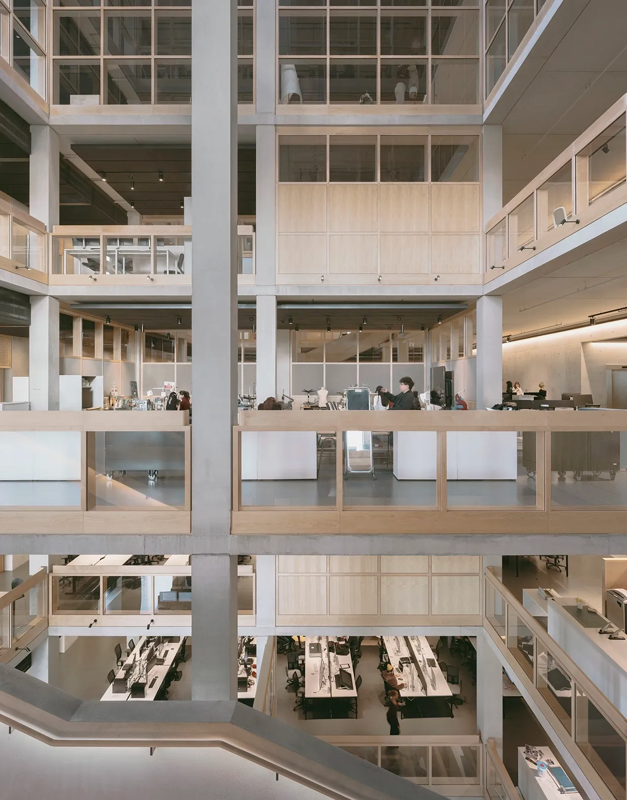 The interior of the London College of Fashion