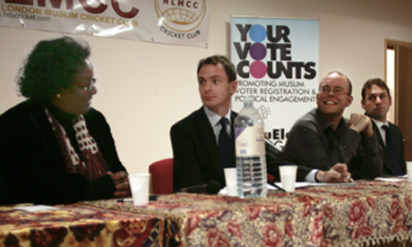 Parliamentary hustings Hackney North 2 May 2010 Hackney North parliamentary candidates Diane Abbott, Keith Angus, Matt Sellwood and Darren Caplan © 2010 Citizen Media