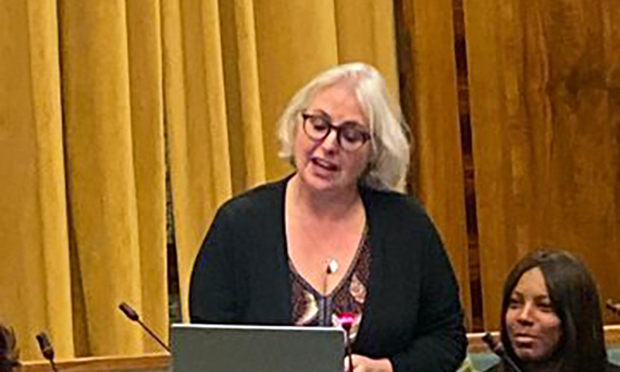 Penny Wrout in Hackney Council chamber 