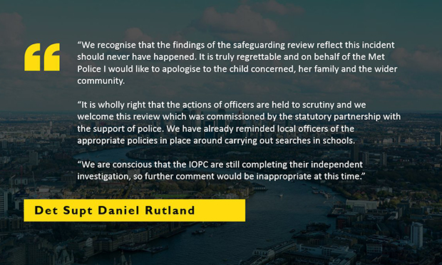 Statement from Detective Superintendent Dan Rutland, who is part of the local policing team in Hackney