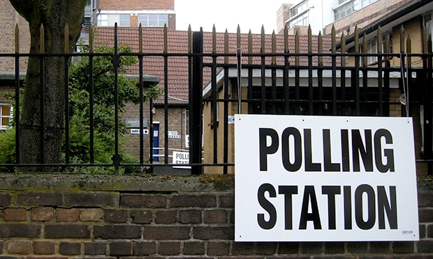 Photograph of a polling station