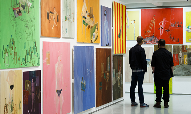 Ragnar Kjartansson exhibition at Barbican Art Gallery. Courtesy of the artist, Luhring Augustine New York and i8 gallery Reykjavik. Photograph: Tristan Fewings/Getty Images