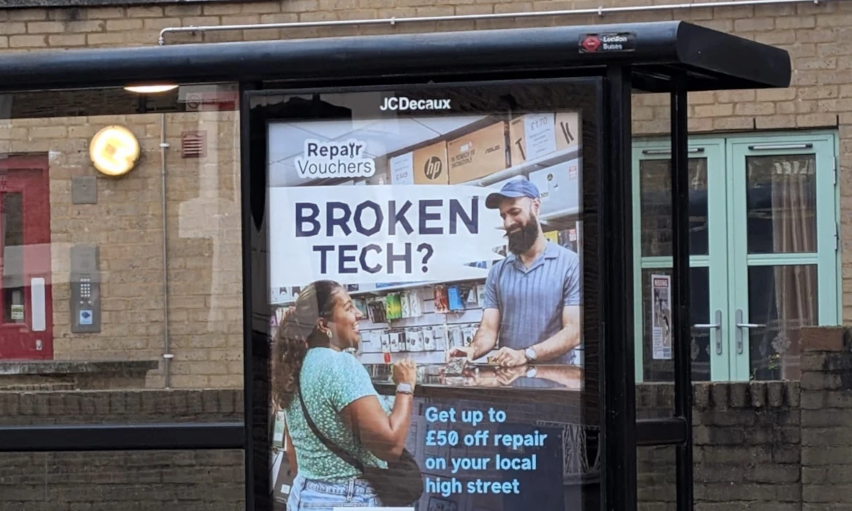 Street poster for Broken Tech campaign