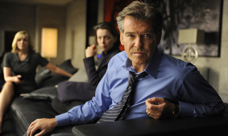Roman-Polanskis-The-Ghost-001 Pierce Brosnan in The Ghost with Kim Cattrall, left, and Olivia Williams.