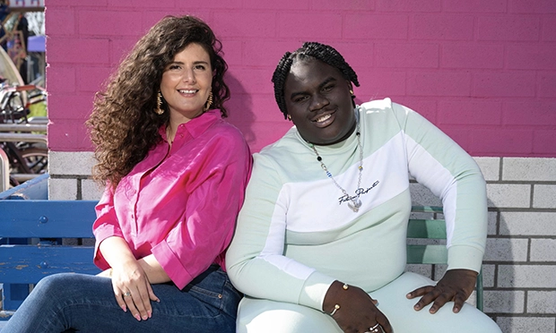 Filmmaker Shamira Raphaela with star Shabu. Photograph: Els Zwerink