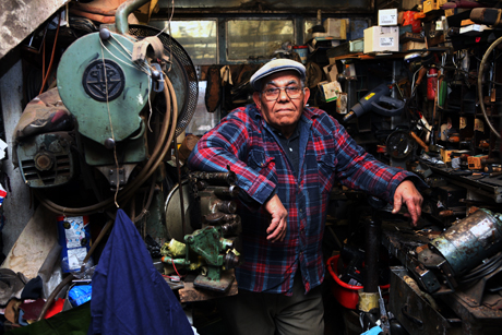 Shoe repair shop Chatsworth Road Colin O'Brien web