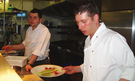 From their tables, diners are able to see the chefs at work