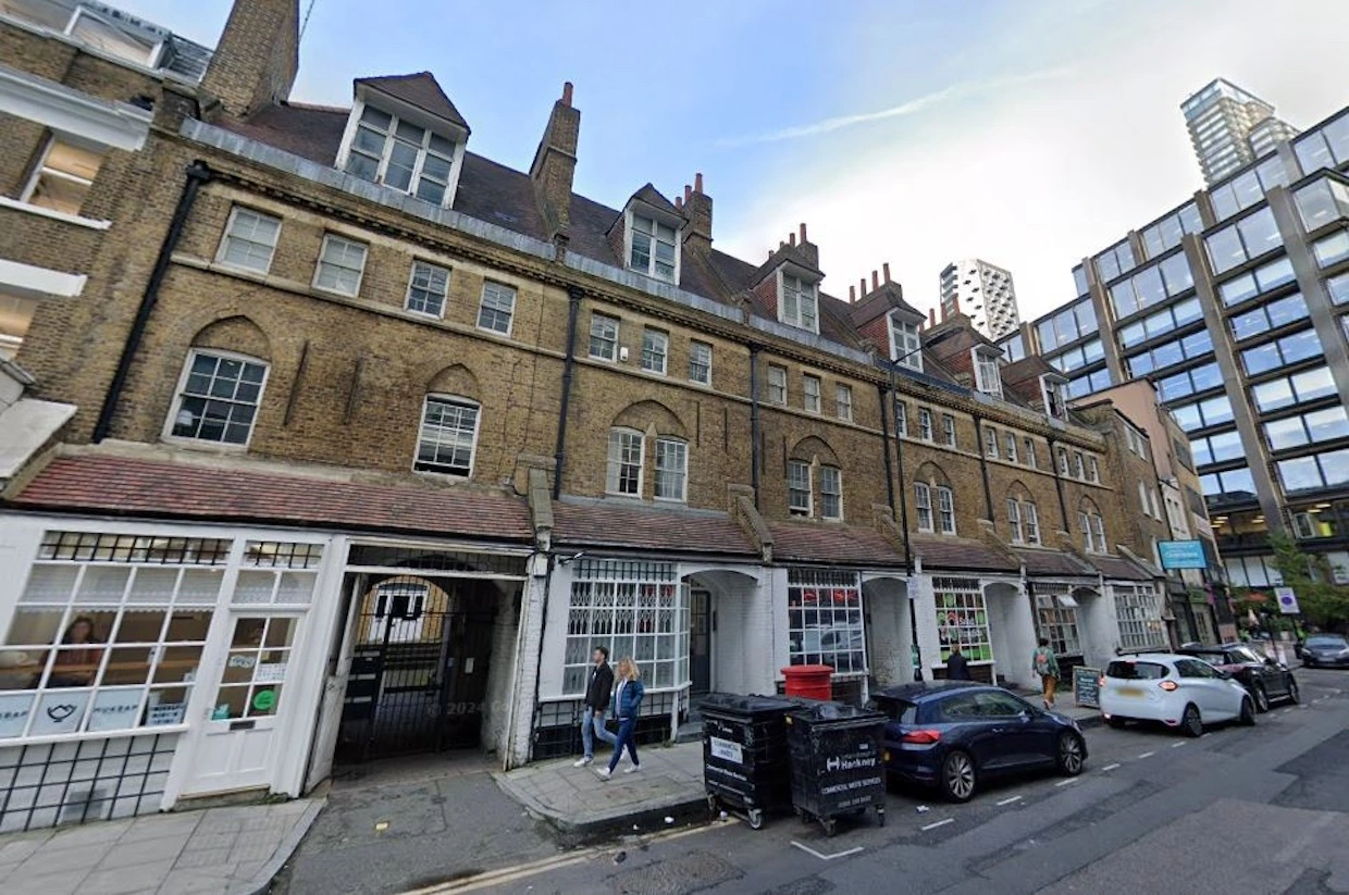 The Grade II* listed 'Philip Webb Terraces' on Worship Street