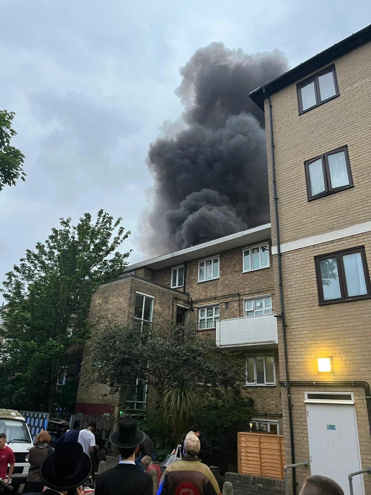 Photograph of smoke billowing from The Mount, 5 May 2026