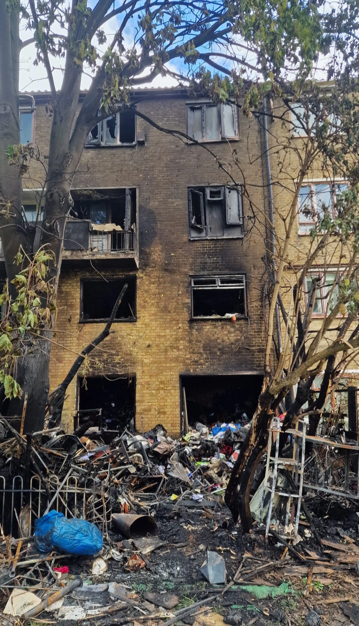Photograph of The Mount following a fire on 5 May 2026