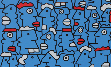 Details from Blue Fast Form Manifest by Thierry Noir