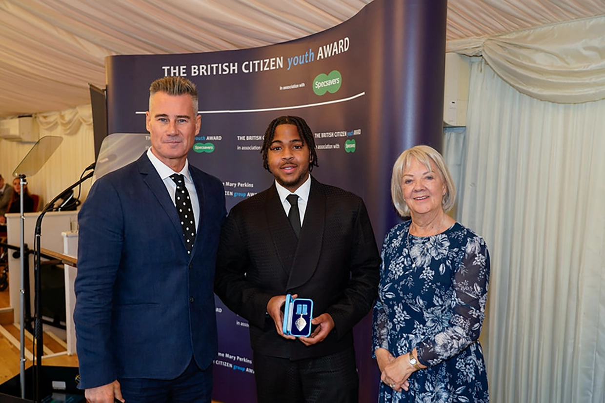 Tim Vincent, Romeo Bremmer BCyA, Dame Mary Perkins, Founder of Specsavers, Patron of BCA