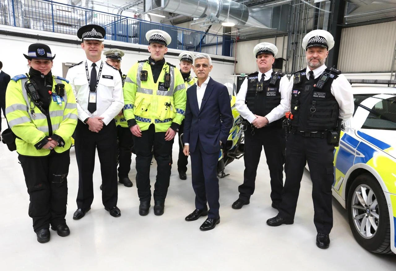 Sadiq Khan with met police