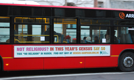 census-bus 006 Bus adverts bear the slogan ‘Not religious? In this year’s census say so!’