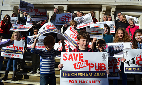 Chesham Arms protest