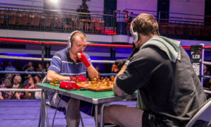 "I’m a decent chess player" - Jonathan Arnott weighs up his next move. Photograph: London Chessboxing