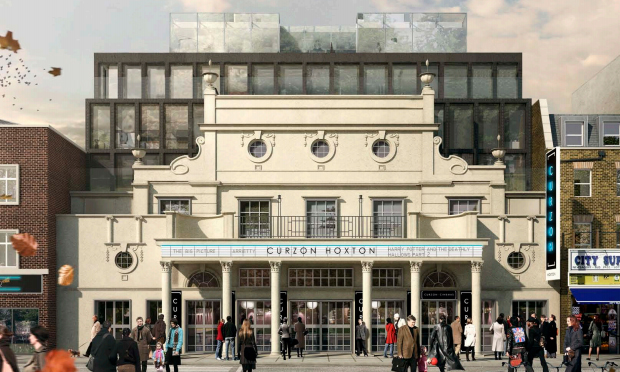 Facade: a mock-up of the new Curzon frontage. Image: Hackney Council