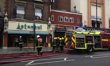 Aftermath of Stoke Newington Road fire