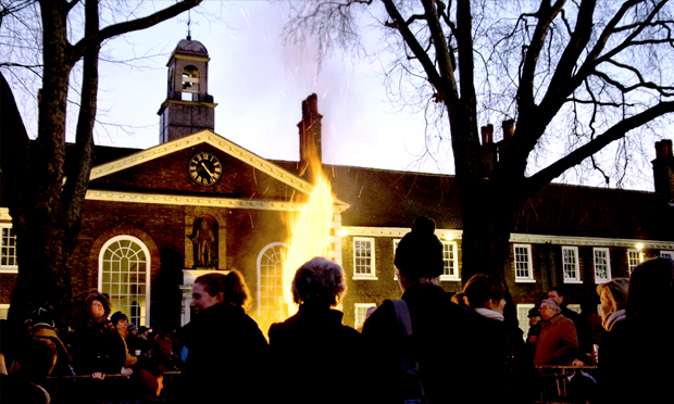 The bonfire burns bright at last year's Epiphany. Photograph: Jayne Lloyd