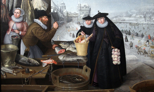 "Back then eating garlic had all the thrills of transgression and identifying with the Other': Lucas van Valckenborch's Winter (c. 1595). Image: Wikimedia Commons