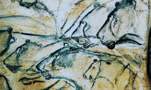 A recreation of the lions painted in France’s Chauvet Cave