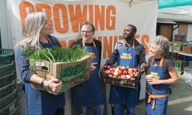 Winter veg: Growing Communities are readying bags of fresh goodies for those in need this Christmas. Photograph: Ben Dwyer (@cultiv8media)