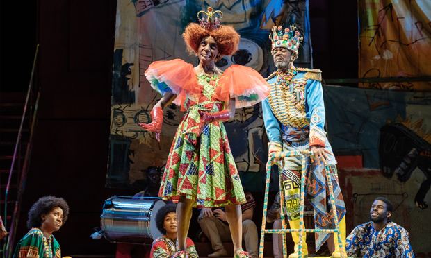 The Player Queen (Maureen Hibbert) and King (Kevin N Golding) are actors in Hamlet's famous 'play within a play'. Photograph: Manuel Harlan (c) RSC